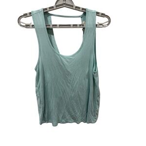 White Crow Womens Mint Green Twist Back Scoop Neck Tank Top XS WT201231B